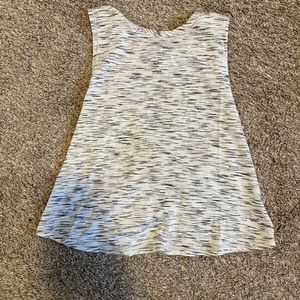 lululemon athletica White and Gray Fast As Light Muscle Tank